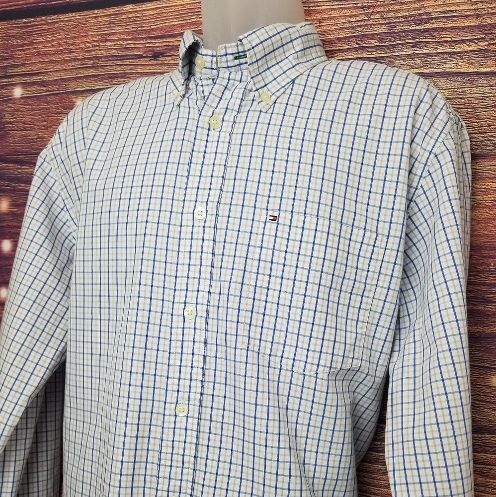 TOMMY HILFIGER SIZE L, BOTTOM DOWN SHIRT - Picture 4 of 5